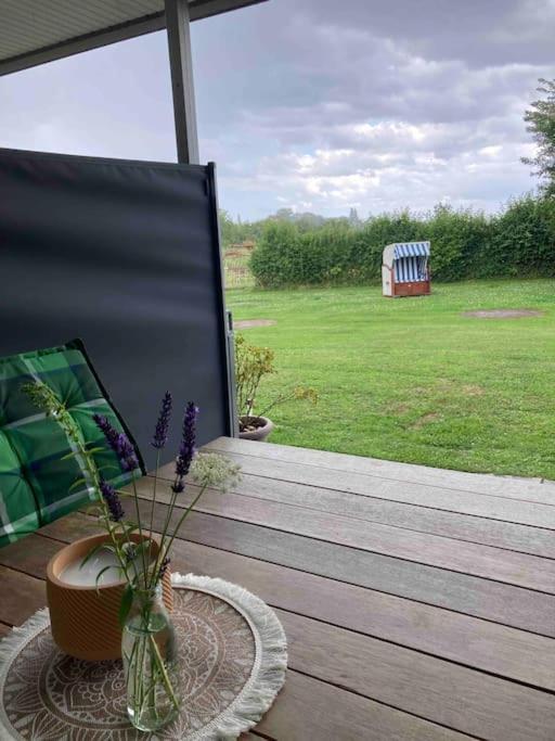 Ferienwohnung Nr. 1 Terrasse Bodden Kanu Bootssteg Zudar Luaran gambar